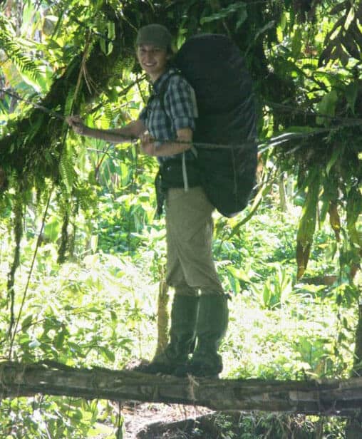 Trekkingrucksack Test im Dschungel