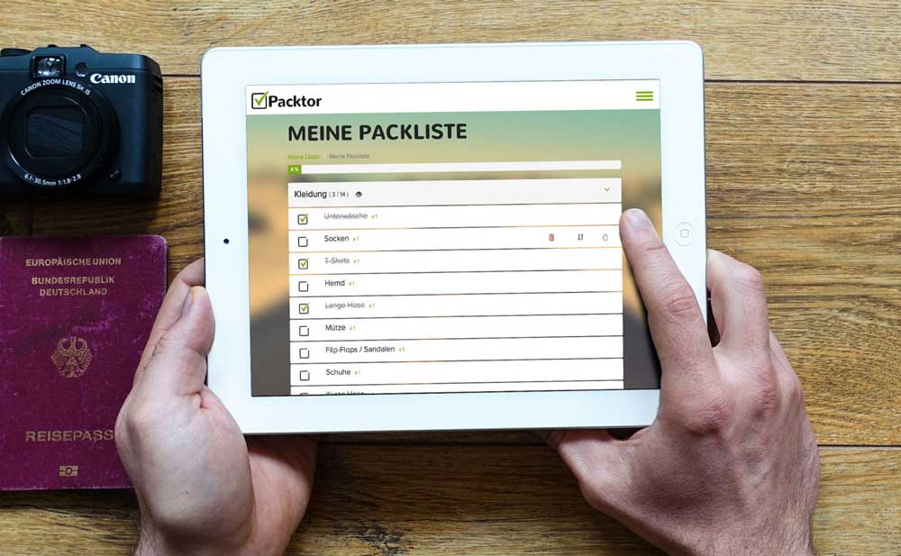 Packliste Reise Generator